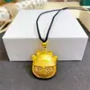 Colgante de gato de la suerte hueco de imitación plata tibetana cadena larga para suéter collar colgante llavero accesorios de joyería venta al por mayor