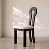 Silla de Comedor Francesa Retro de Madera Maciza para Hogar Dormitorio Silla de Respaldo de Diseñador de Mediados de Siglo Estilo Wabi-Sabi Silla de Maquillaje Silla Clave