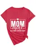 Modo Mamá Todo el Día Cada Amazon Wish Sitio Independiente Camiseta Cómoda y Elegante de Manga Corta con Cuello en V para Mujer