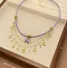 Choker Dulce Fresco Picante para Chica Colgante de Mariposa Collar Cadena Retro con Borla Pesada para Clavícula de Mujer