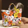 Site Independente Temu Estilo Novo Transfronteiriço Bolsa de Mão Impermeável PVC+Lona Portátil para o Dia a Dia Bolsa de Ombro Bolsa Tote