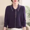 La nueva colección de otoño 2026 de Mamá: un suéter de punto elegante, de corte holgado y manga larga con cuello, perfecto para mujeres de mediana edad y mayores en otoño e invierno, diseñado para hacerlas lucir más jóvenes