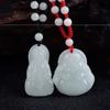 Piedra fluorescente Piedra luminosa Colgante de perla luminosa de Buda Guanyin Piedra original luminosa Luz verde Luz azul Hebilla de seguridad Colgante