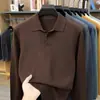 Novo suéter de tricô masculino de inverno espesso com gola virada, quente, cor sólida, peça de manga longa versátil, camisa básica para homens
