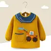 Mameluco de Bebé Otoño/Invierno Ropa Exterior Babero para Comer Infantil Delantal Impermeable para Bebé Resistente a las Manchas Niños y Niñas Elegante Pana