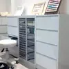 Vitrina para salón de uñas, gabinete de almacenamiento para esmaltes de uñas, gabinete de almacenamiento para esmaltes en gel, gabinete de pared, vitrina de pie, gabinete lateral