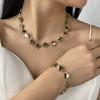 Moda Simple 18k Conservación de Color Acero Inoxidable Geométrico Amor Concha Cruz Mariposa Estrella de Seis Puntas Pulsera Collar Mujeres