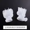 Molde de Resina de Cristal DIY Molde Grande de Unicórnio Superfície Espelhada Gato de Queijo 3D Molde de Silicone Molde de Papoula