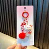 Chaveiro Gato Morango Desenho Animado Gatinho Pingente de Bolsa Lanyard de Celular Fofo Pingente para Chaveiro de Carro Pequeno Presente
