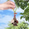 Producto Hecho a Mano DIY Carrillón de Viento Natural de Cáscara de Fruta Indonesia Estilo Bosque, Llavero Colgante para Bolso de Carrillón de Viento de Cáscara de Fruta de Vaina de Frijol