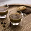 Harmony Juzun Cristalería Restaurante Taza y Platillo para Espresso Italiano Set Taza Creativa con Asa para Cafetería