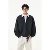 Moda Coreana Tendencia Primavera 2026 Sudadera Casual Holgada de Manga Larga Tallas Grandes Chaqueta Juvenil Marca de Tendencia para Hombres