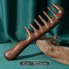 Peine de Masaje para el Cuero Cabelludo de Madera de Sándalo Verde Seda Dorada Grado A Peine para Meridianos de la Cabeza Peine de Madera Peine de Masaje Grande de Dientes Anchos Engrosado