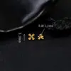 Prata 925 com Incrustação de Diamantes por Toda Parte, Pequena Flor Acessórios para Joias DIY, Acessórios de Pulseira Trançada Estilo Nicho de Luxo Leve da Moda