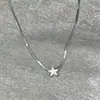 Colar Corrente Osso de Cobra Estrela para Mulheres, Estilo Nicho de Luxo Leve, Corrente para Suéter Tendência Ins Estudante Menina Cool Spicy Temperamento Simples