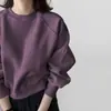 Moletom Raglan Retro 2025 com Gola Redonda para Mulheres Primavera e Outono Pequeno Moda Casual Versátil Top Pulôver Curto