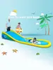 Tobogán de Agua Inflable de PVC para Niños Aspersor de Agua para Césped al Aire Libre Tobogán Doble Juguete de Juego Acuático Parque Acuático Familiar