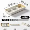 Vajilla de Melamina Kaiba Imitación Porcelana Comercial Creativa Plato de Tres Compartimentos para Sabores Restaurante de Hot Pot Rectangular Plato para Salsa de Soja y Condimentos de Chile