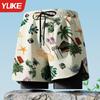 Bañador de hombre de doble capa antivergüenza, nuevo pantalón de playa, gorro de baño de tres piezas de aguas termales, gafas de natación, equipo de natación para hombre