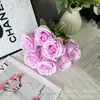 7 Cabezas de Rosas Ricas, Rosas Simuladas, Decoración de Habitación de Boda para Bodas, Accesorios para Fotografía, Simulación Húmeda y de Alta Gama