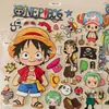 One Piece Versión Q Personaje Luffy Zoro Pegatinas Lindas Decoración Periférica de Anime para Cuadernos y Teléfonos Tarjeta Trasera DIY