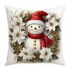 Fábrica al por mayor Funda de almohada navideña Árbol de Navidad Reno Muñeco de nieve Decoración Atmósfera de sofá Decorativo Lino Almohada
