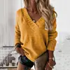 Moda Europea y Americana Ropa para Mujer 2026 Otoño e Invierno Nuevo Suéter de Color Sólido para Mujer Comercio Exterior Manga Larga Jersey de Punto