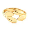 Pulseras Populares Transfronterizas Europeas y Americanas Ins Normcore Pulseras con Patrón de Onda Asimétrico Pulseras Metálicas Brillantes Joyería para Mujer