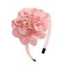 Faixa de cabelo infantil grande de chiffon com flores, faixa de cabeça feita à mão, cor de macaron, acessórios para festa de dança, 2549