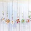 Colgante de Flor Pequeña de Cristal de Colores Envuelto en Alambre Hecho a Mano Colgante para Coche al Aire Libre Decoración Cruzada de Cuentas Artículos Transfronterizos