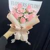 Día de la Mujer 8 de marzo Enviar Novia Ramo de Flores Twist Bar Bolsa de material DIY tejida a mano Flor artificial de tulipán Producto terminado