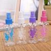 Botella de spray de 75 ml, transparente, con impresión, pequeña, para loción, fina, para herramientas de belleza, vacía.