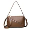 Bolso Transfronterizo de Cuero Suave con Patrón de Lichi para Mujer, Bolso Cruzado Simple Nuevo, Bolso de Hombro Versátil, Bolso Cuadrado Pequeño Portátil de Moda para el Viaje Diario
