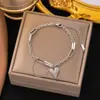 Conjunto de Colar de Aço Titânio para Mulheres Dongguan Transfronteiriço, Conjunto de Colar e Pulseira de Coração de Alta Qualidade, Conjunto de Joias da Moda Leve de Luxo