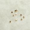 Paquete de 14K color dorado que conserva el color, liso, redondo, perlas para pastel, accesorios para joyería hecha a mano DIY, collar de mano con cuentas, material para ensartar perlas, espaciador de perlas