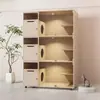 Gabinete para Gatos, Villa para Gatos, Guardería y Cría de Gatos Exhibidor para Tienda de Mascotas, Sala de Parto para Gatos, Criadero de Gatos, Tres Pisos Madera Maciza Leiledezhu