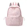 Mochila de Viaje Ligera de Gran Capacidad Mochila Escolar Simple Dulce Mochila Azul Claro con Estampado de Estrellas para Niñas Fresca