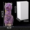 Adornos de alpaca con pegamento de grava de cristal natural transfronterizos, artesanías de resina de alpaca de cristal, adornos decorativos para el hogar