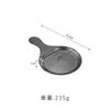 Plato Vintage Retro de Acero Inoxidable con Asa para Filete Estilo Occidental, Pizza, Plato para Barbacoa de Fondo Plano, Bandeja, Plato para Snacks, Plato de Cena