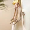 Zapatos de Salón Stiletto de Punta Fina y Escote Bajo Estilo Francés con Alto Atractivo Estético y Elegancia Inspirada en Chanel, Zapatos de Tacón Alto para Mujer, Nuevo Modelo para Otoño 2025