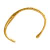 Pulsera Abierta de Moda Transfronteriza para Mujer Europea y Americana Simple de Alta Gama en Forma de C con Patrón Martillado Irregular de Acero Inoxidable