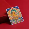 Pintura Thangka Pintada a Mano con Adornos Dorados de las Vidas Pasadas y Presentes de Zaki Lam, Presentando los Ocho Zorros Guardianes, Diseñada Específicamente para Núcleos de Pintura Thangka Pintados a Mano