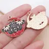 20 Flores de Luna de Colores que Gotean Aceite, Colgantes de Mariposa e Insectos de Aleación de Zinc, Accesorios para Pulseras, Llaveros, Joyería DIY