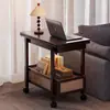 Mesa de Centro Móvil, Mesa Lateral para Sofá, Mesa Plegable, Carrito Pequeño, Estante de Almacenamiento, Mesa Lateral Integrada para Sala de Estar de Apartamento Pequeño