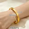 Bestseller Xiaohongshu Pulseira de Ouro de Areia Método Antigo Simples Ouro de Imitação Super Brilho Flor de Cerejeira Gelo Triturado Gelo Pulseira de Mão Retenção de Cor Duradoura Joia