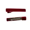 Pinza de pico de pato de 6 cm tela de terciopelo temperamento elegante pinza para flequillo flocking borde BB clip inferior accesorios para el cabello pasador hebilla de presión