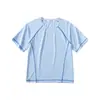 Camiseta de Hielo de Seda para Niños Camiseta Absorbente de Humedad de Secado Rápido Verano Nueva Deportes al Aire Libre Yoga Transpirable Color de Contraste Camiseta Básica de Manga Corta para Mujer