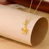 Collar de Flor de Cerezo para Mujer 2024 Nuevo Elegante Versátil Nuevo Chinoiserie Cadena de Clavícula de Gama Alta como Regalo para Mejores Amigas