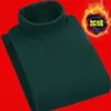 Camiseta de manga larga de moda con cuello alto parcial, forro polar por ambos lados, para otoño e invierno, para hombre, prenda interior de punto cálida y cómoda, al por mayor