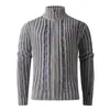 Nuevo cárdigan suéter con cremallera y cuello medio de Amazon para hombre estilo americano, tejido de punto acanalado trenzado, bloques de color artísticos, para otoño e invierno